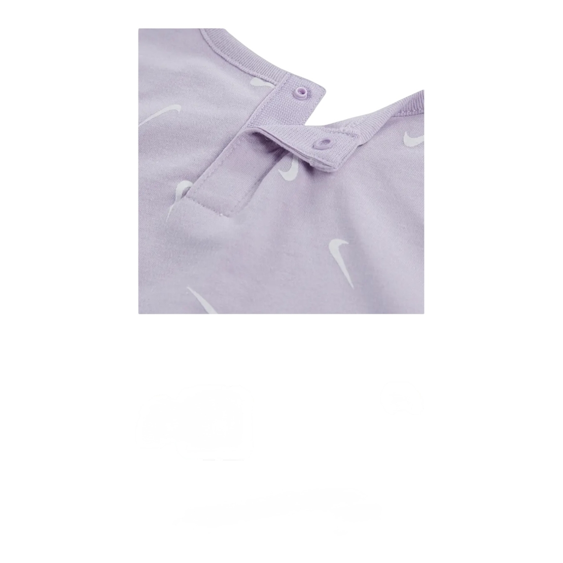 מארז זוג אוברולים NIKE סגול ולבן פסים גופייה קצר וגופייה ארוך NB