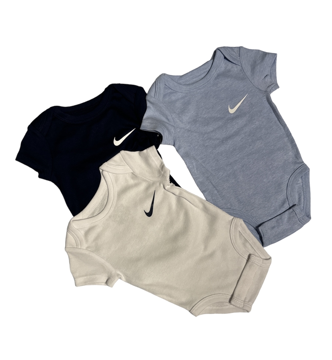 מארז 3 בגדי גוף NIKE שרוול קצר תכלת כחול לבן