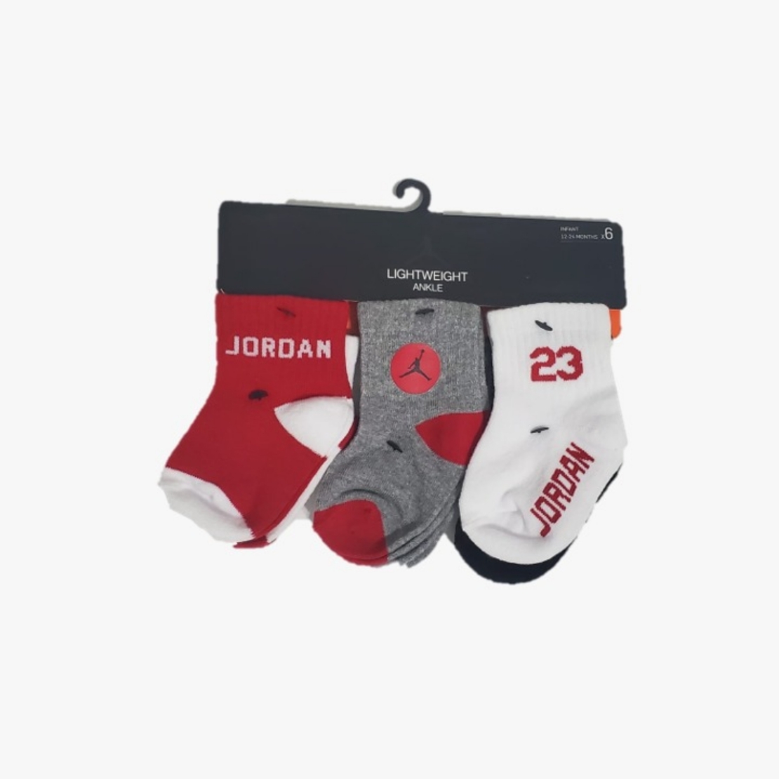 מארז 6 זוגות גרביים jordan מידה 2-4 שנים