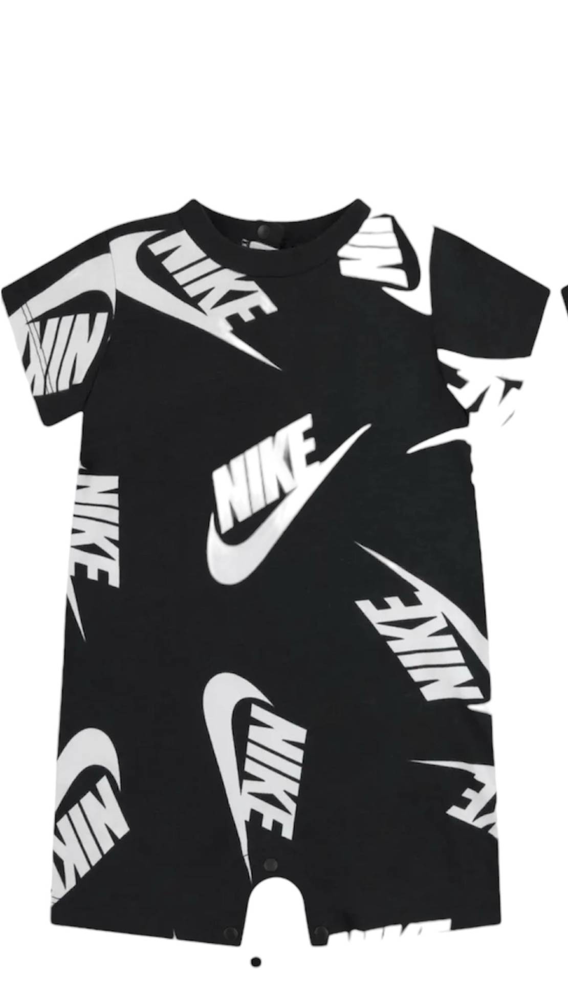 אוברול Nike בייבי שחור לוגו לאורכו שרוול קצר