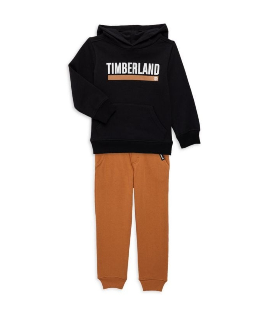 חליפת מכנס Timberland בייבי קפוצ'ון שחור חרדל