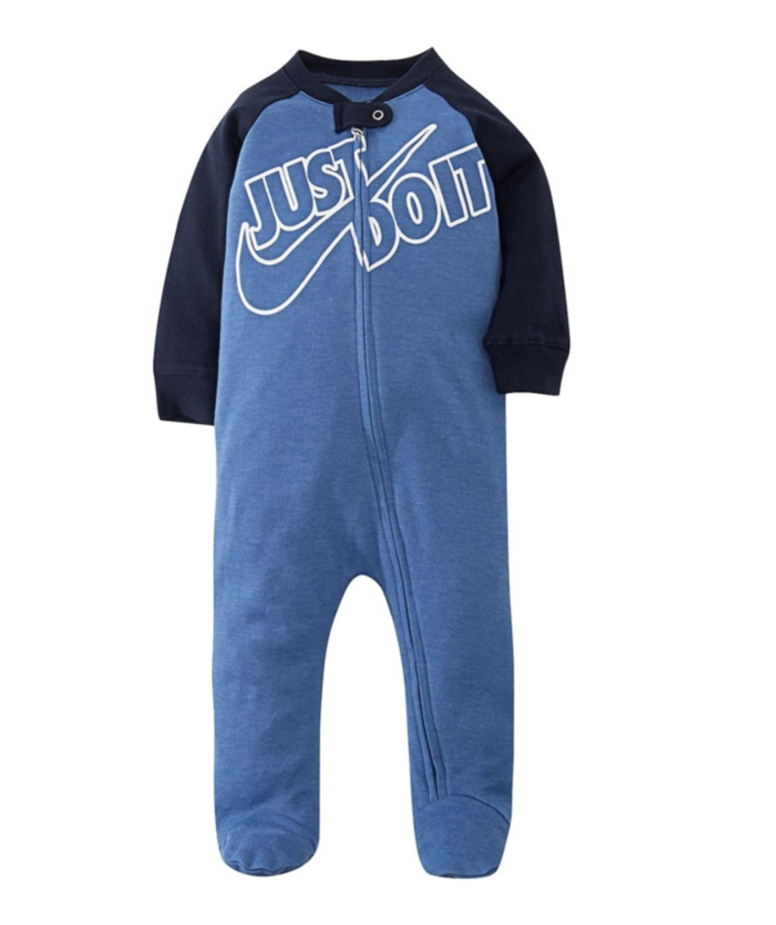 אוברול NIKE בייבי תכלת כהה  ארוך לוגו JUST DO IT בלבן במרכז