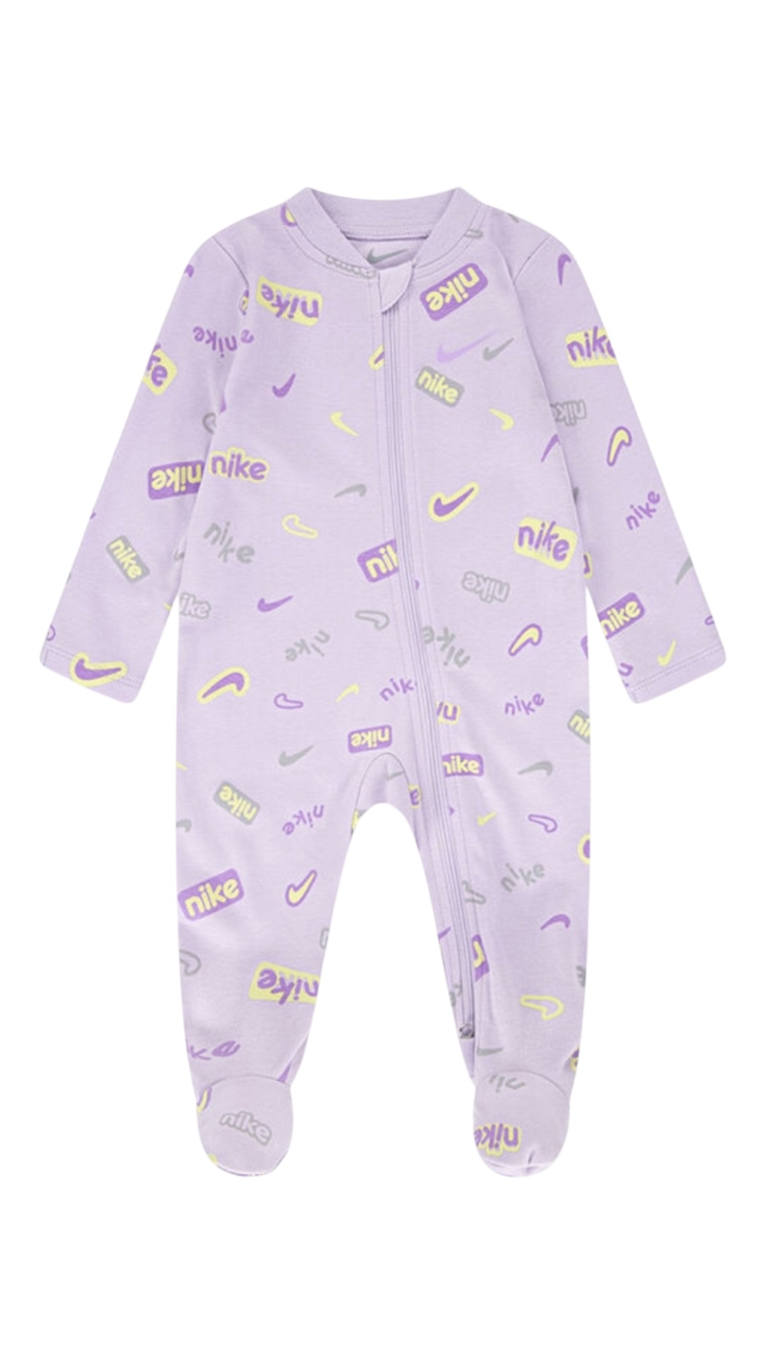 אוברול NIKE סגול בהיר ארוך כיתובי לוגו לאורכו