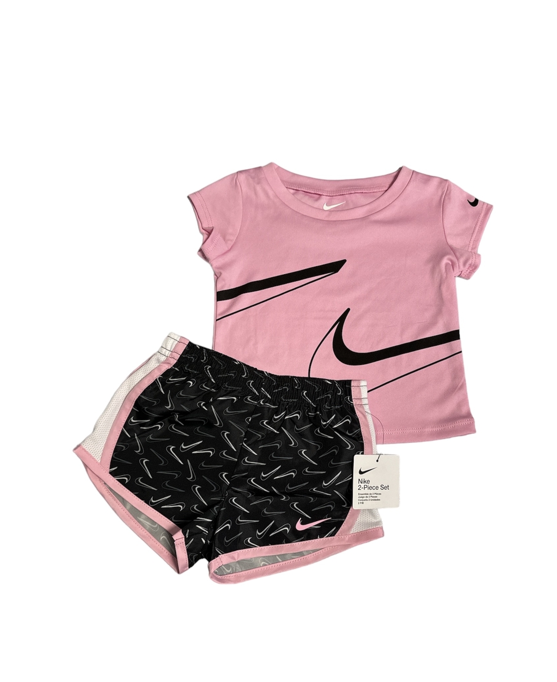 חליפת מכנס NIKE דרייפיט בנות ורוד שחור