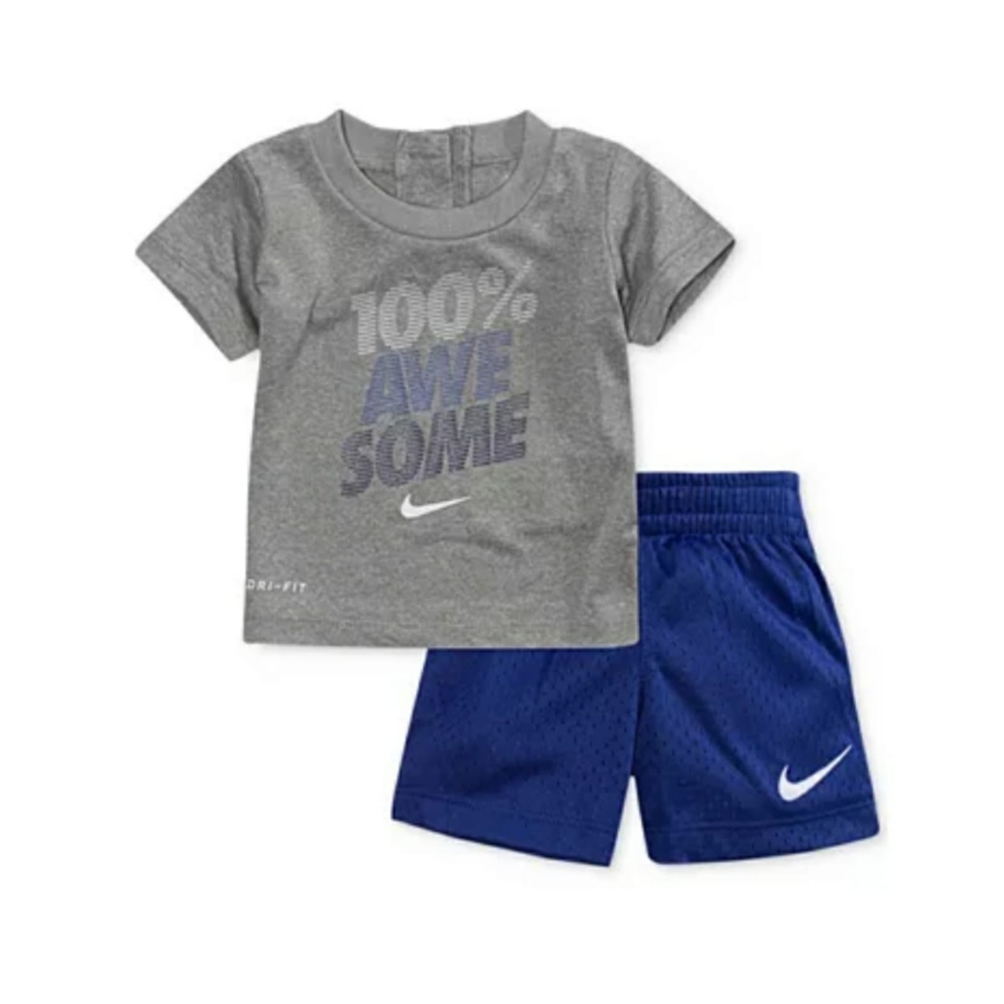 חליפת מכנס NIKE בייבי אפור כחול 100% AWESOME דרייפיט