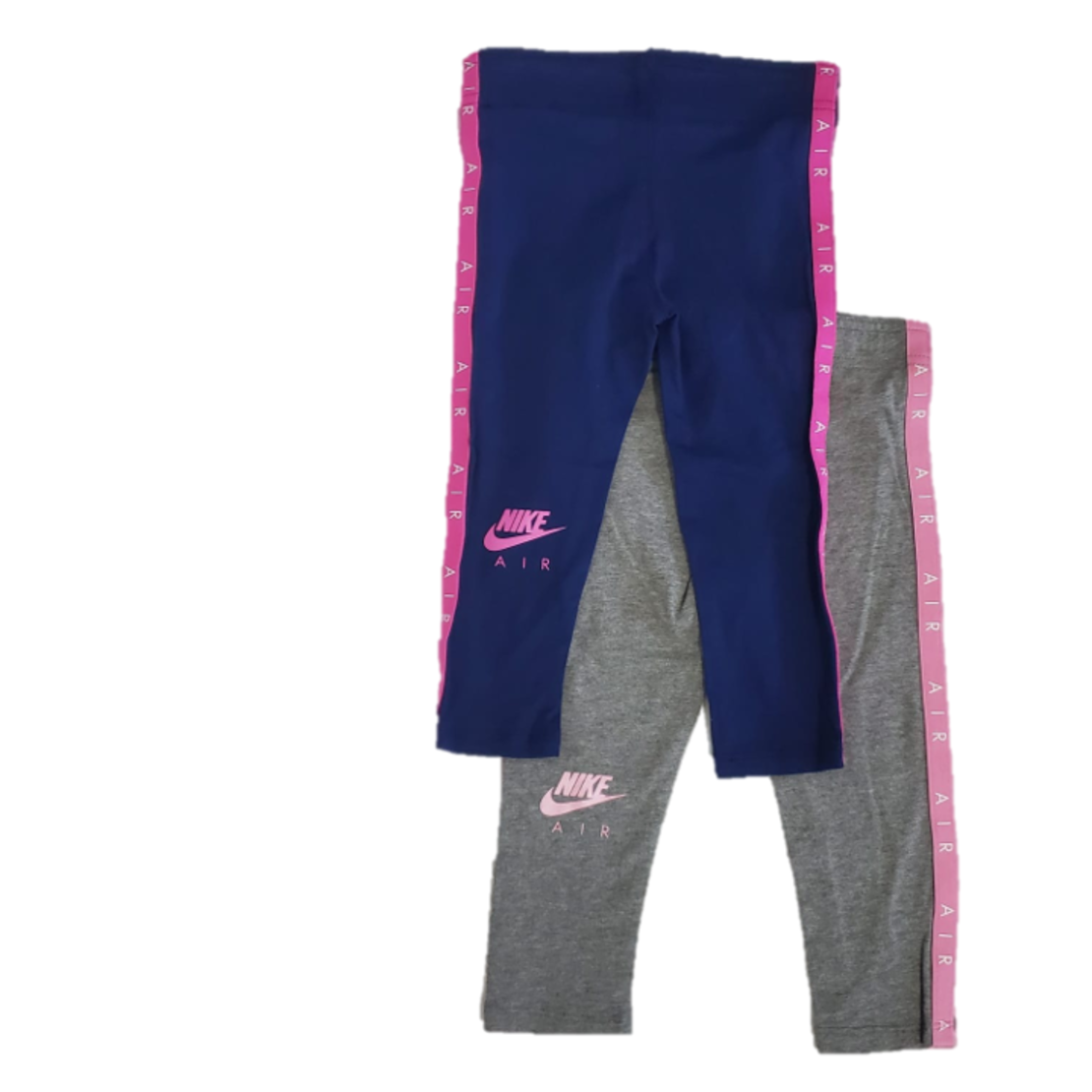 טייץ nike ארוך כחול כהה פס ורוד בצדדים כיתוב AIR הדפס לוגו מאחור