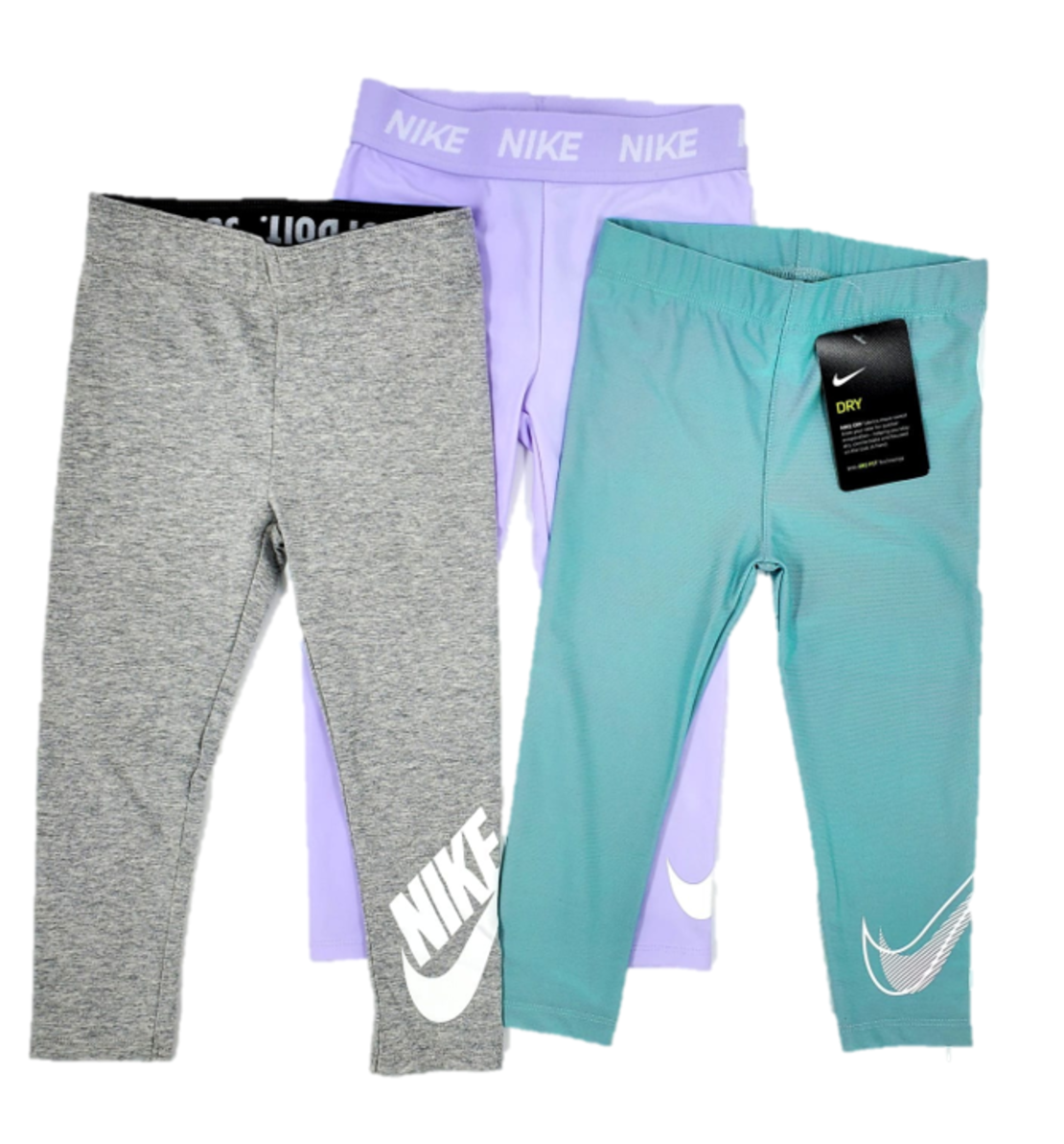 מכנס NIKE אפור עכבר כיתוב NIKE בורוד זוהר בכיס גומי בתחתית