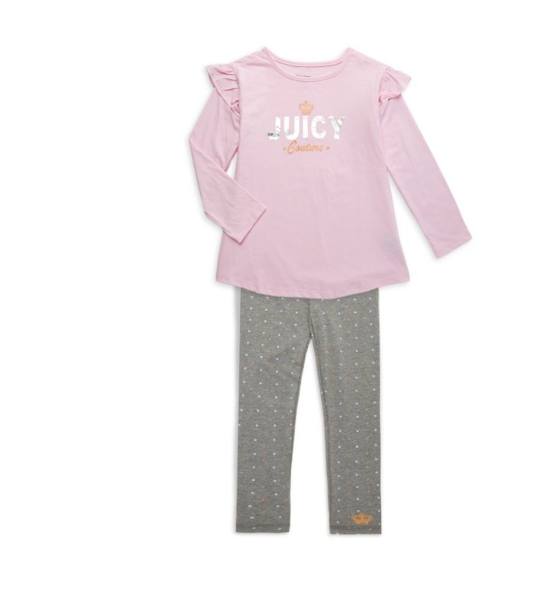 חליפת מכנס juicy couture ורוד אפור