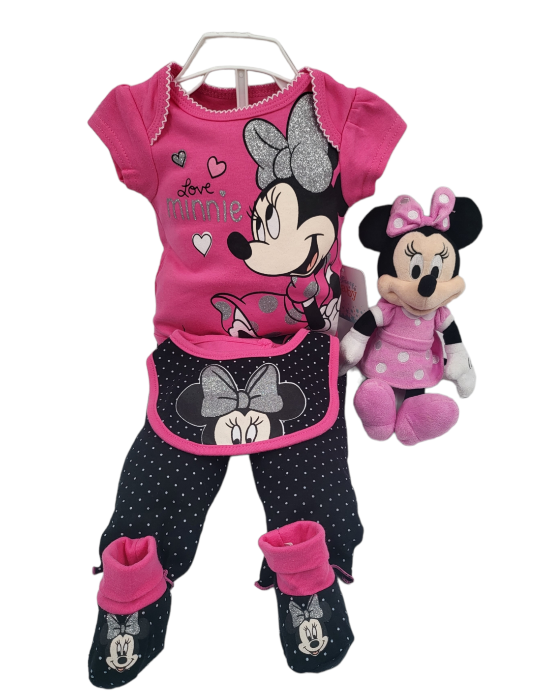 מארז יולדת disney מיני מאוס ורוד מנוקד 5 פריטים
