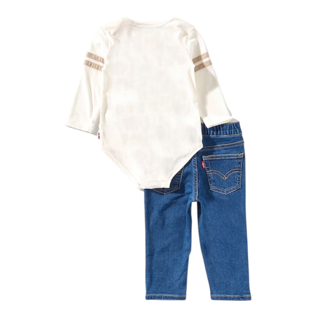 חליפת מכנס LEVI'S בגד גוף לבן ארוך מכנס ג'ינס