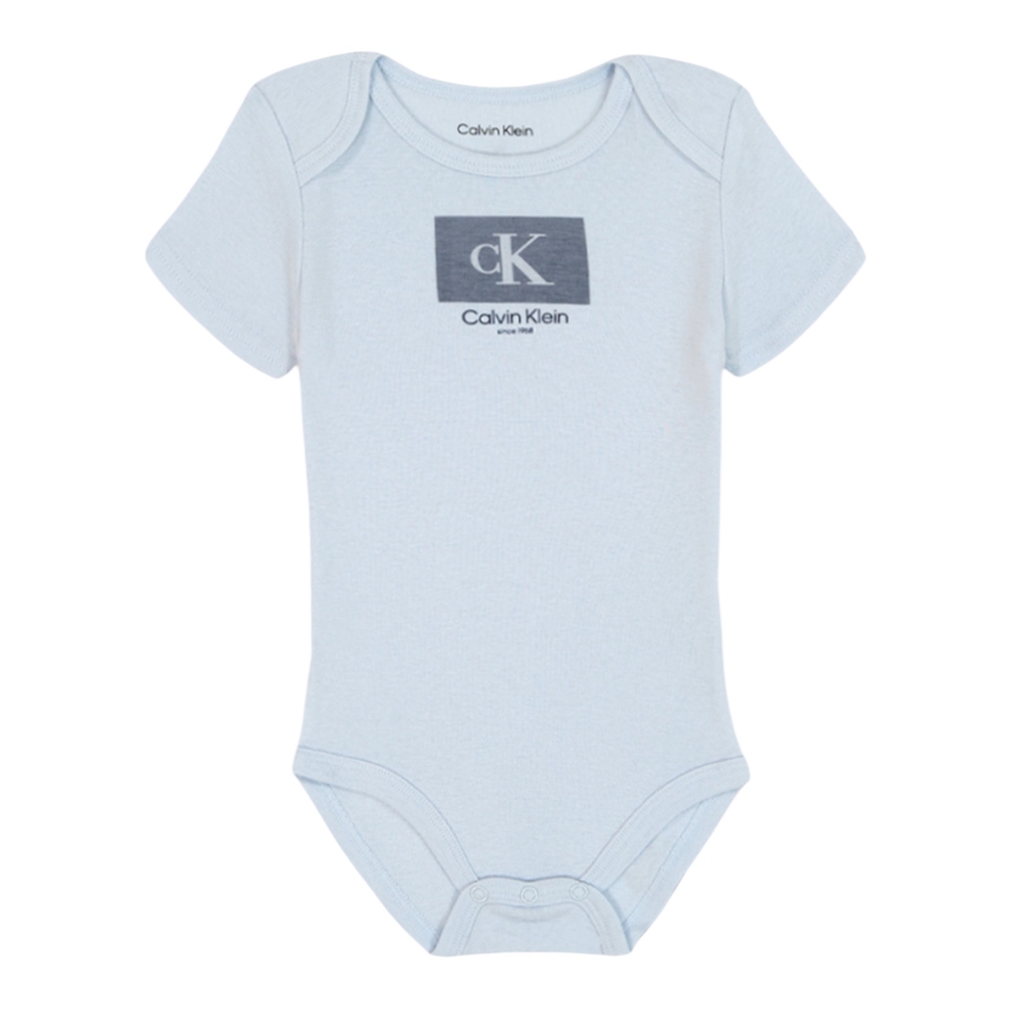 מארז 4 בגדי גוף CALVIN KLEIN תכלת אפור עכבר פסים שרוול קצר