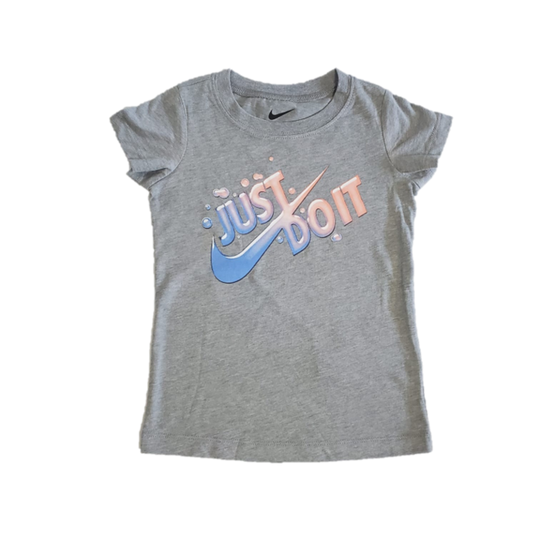 חולצת NIKE אפורה כיתוב בורוד JUST DO IT