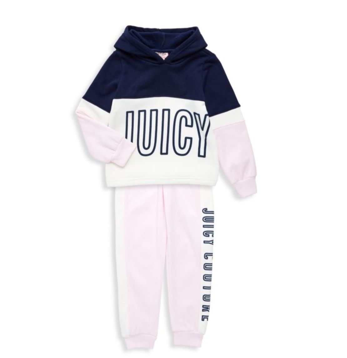 חליפת מכנס juicy couture קפוצ'ון ורוד בייבי כיתוב בגדול