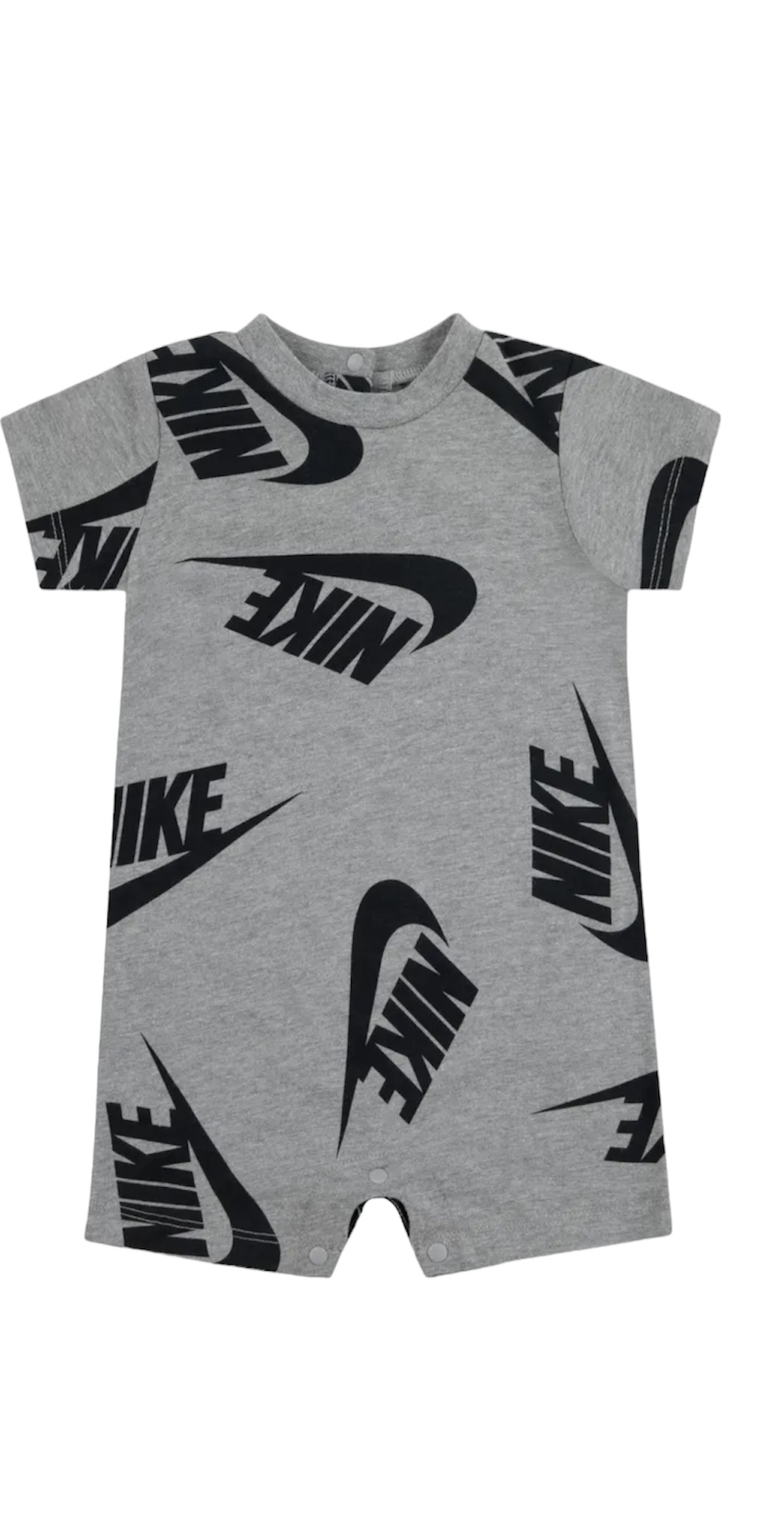 אוברול Nike בייבי אפור לוגו לאורכו שרוול קצר