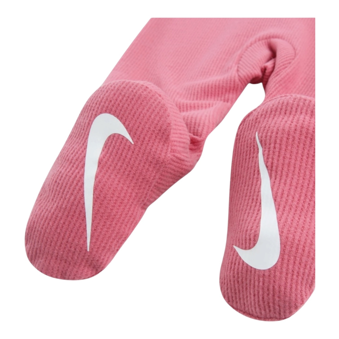 אוברול NIKE ורוד אפרסק לוגו בחזה בד סריג וופל