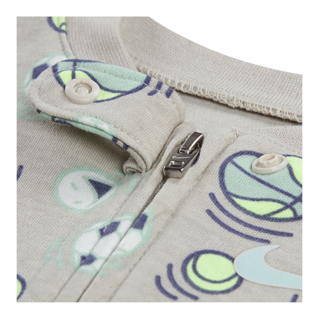 אוברול NIKE אפור הדפסי בייסבול לאורכו NB