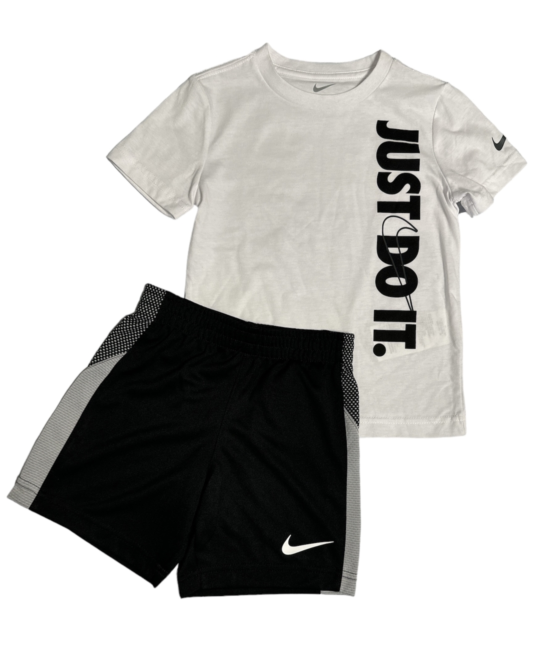 חליפת מכנס Nike  לבן שחור just do it לאורך