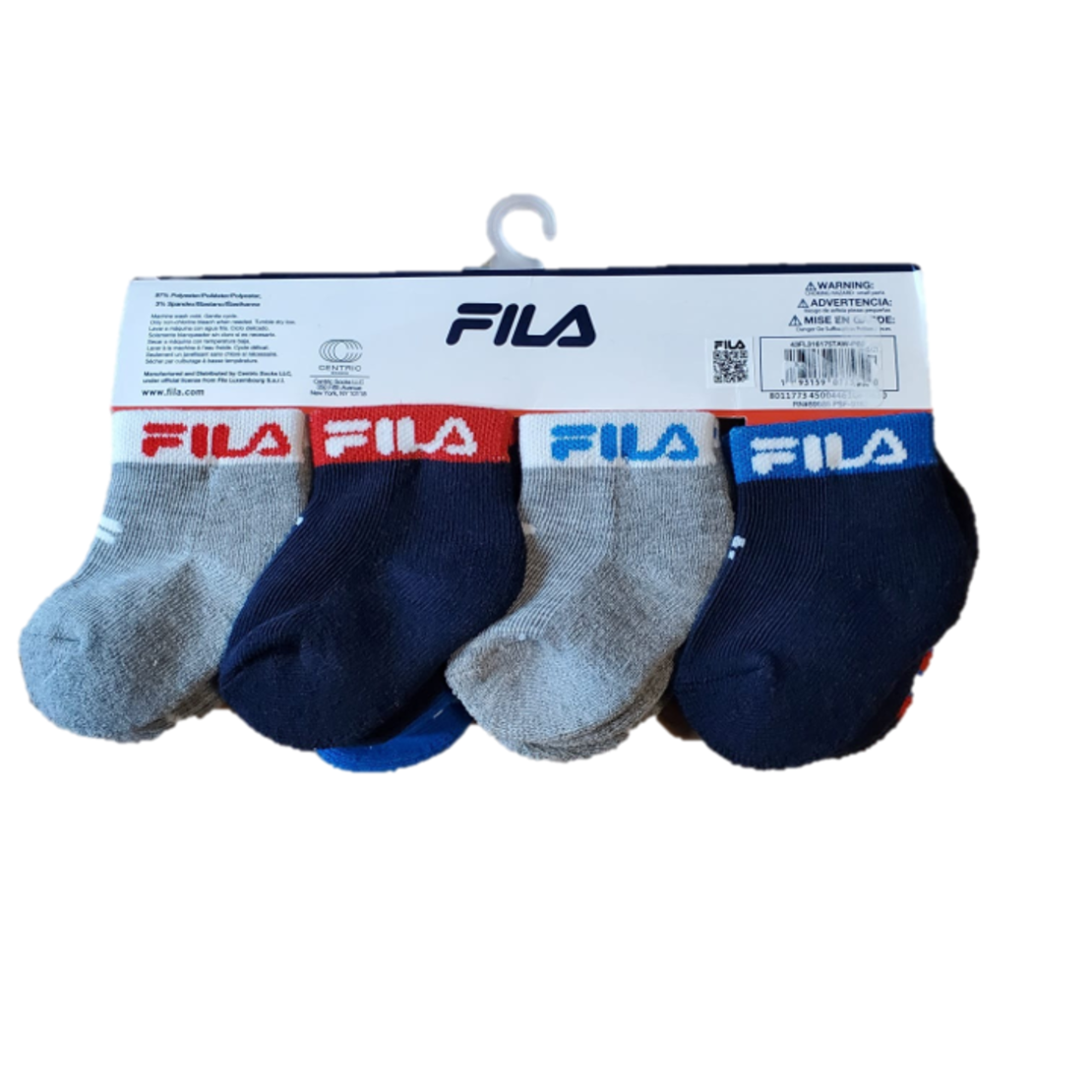 מארז 8 זוגות גרביים fila מידה 6-12 חודשים