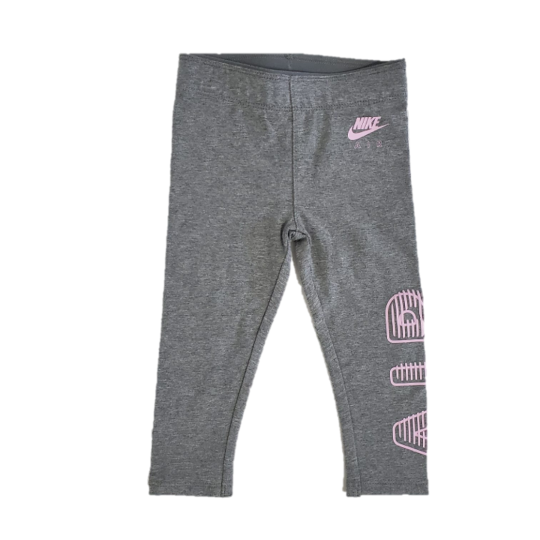 טייץ nike ארוך אפור כיתוב AIR בורוד בייבי בתחתית ובירך