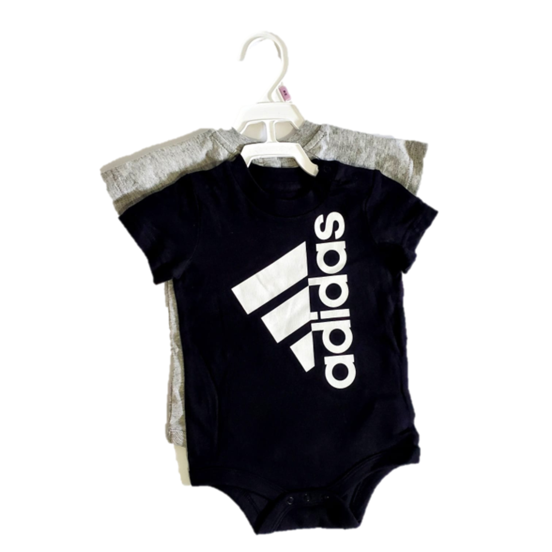 מארז זוג בגדי גוף ADIDAS שחור אפור