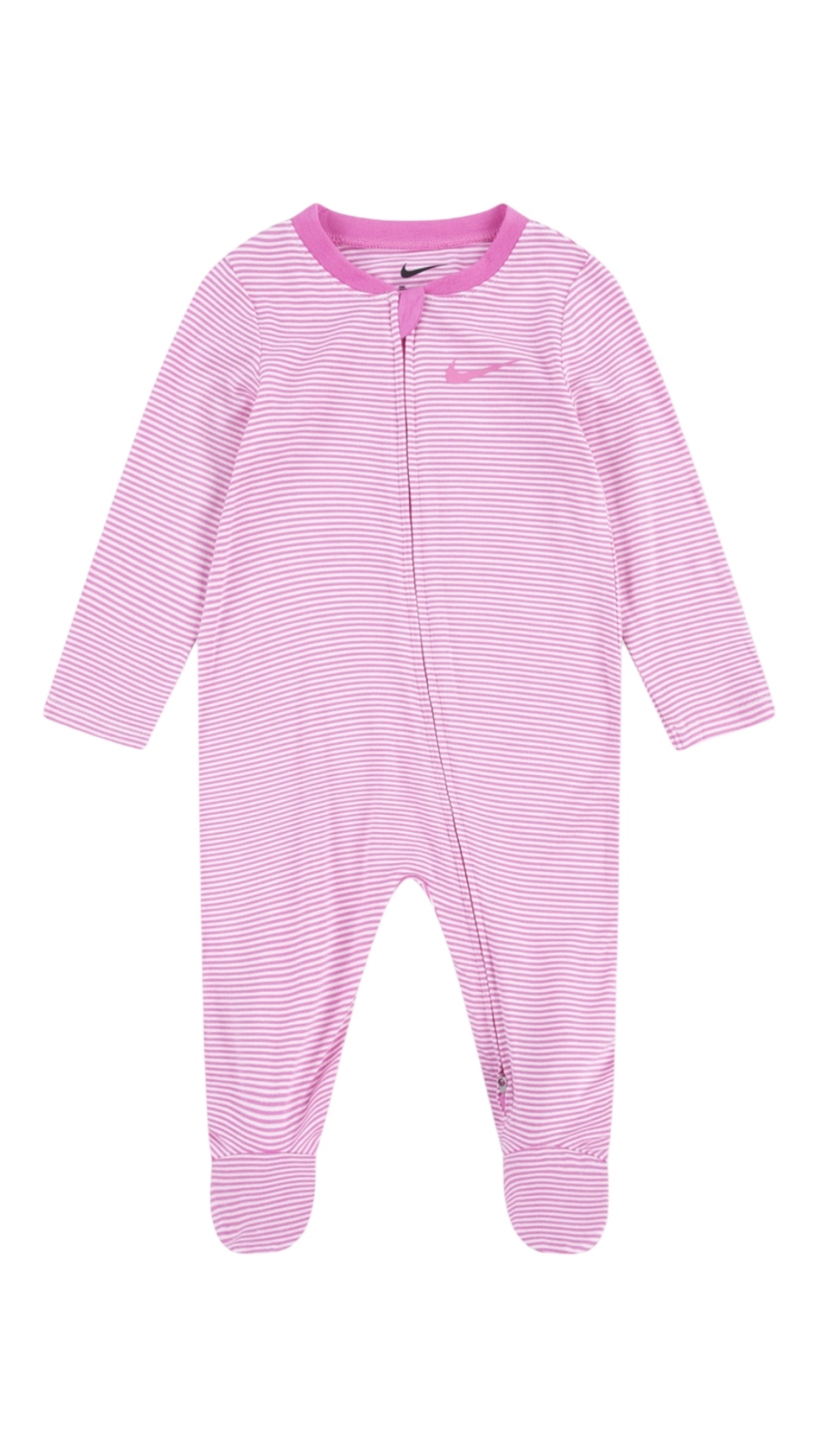 אוברול NIKE קליל ודק מבד ויסקוזה  ורוד פוקסיה ארוך פסים ורוד לבן