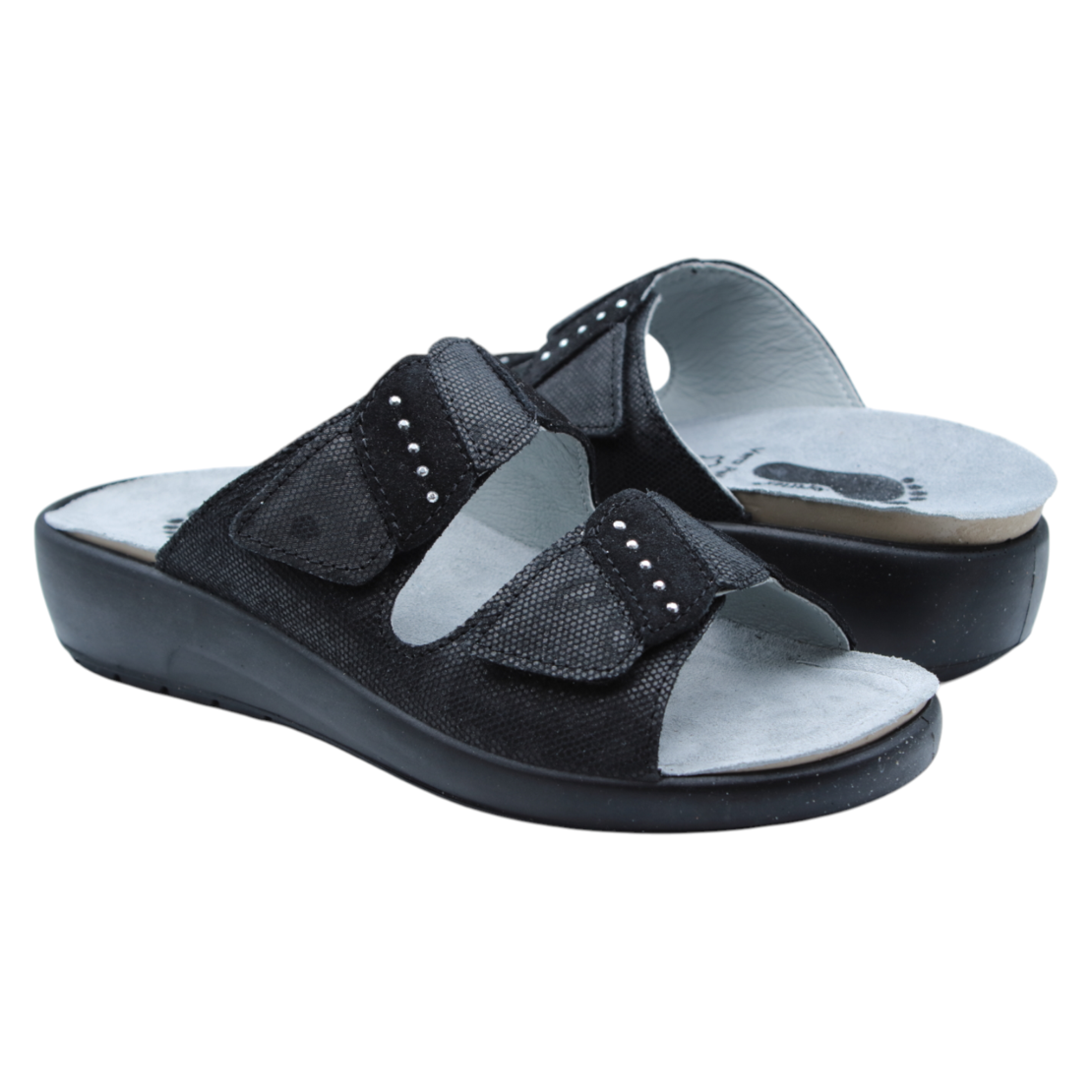 SOFTFLEX כפכף נוחות לנשים 2 סקוטשים 286 רפידה נשלפת -שחור