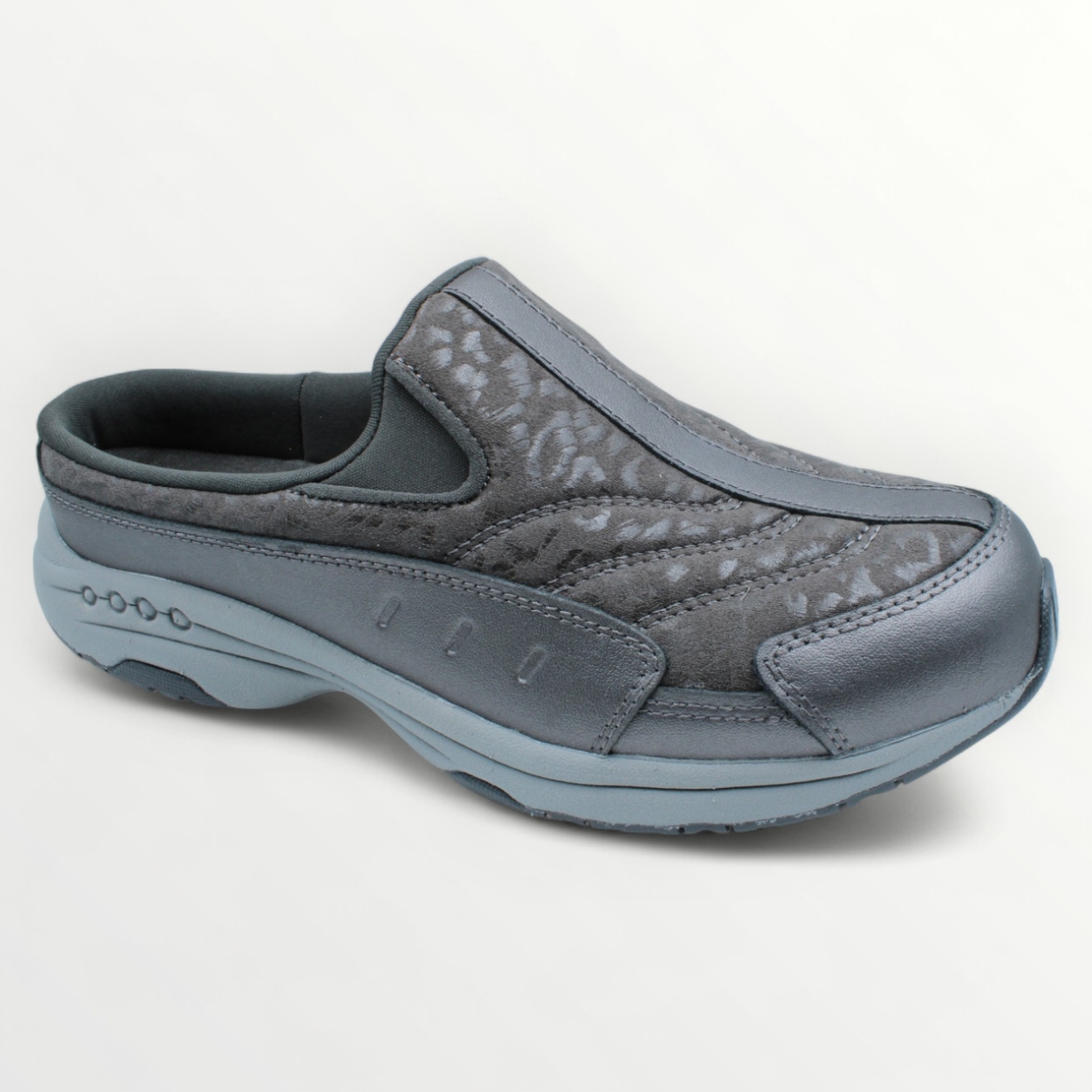 Easy Spirit כפכף נוחות לנשים TRAVELTIME אפור מודפס