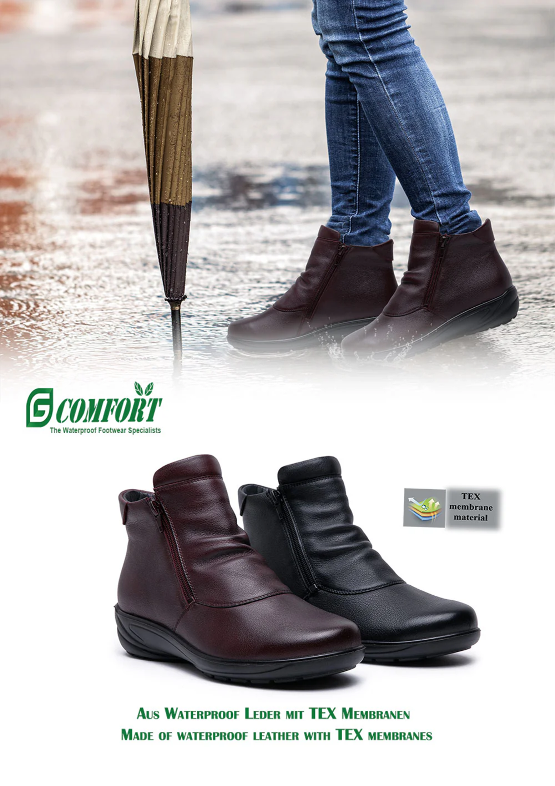 G COMFORT מגפון אורטופדי לרגל רחבה P-9521S - Copy 0