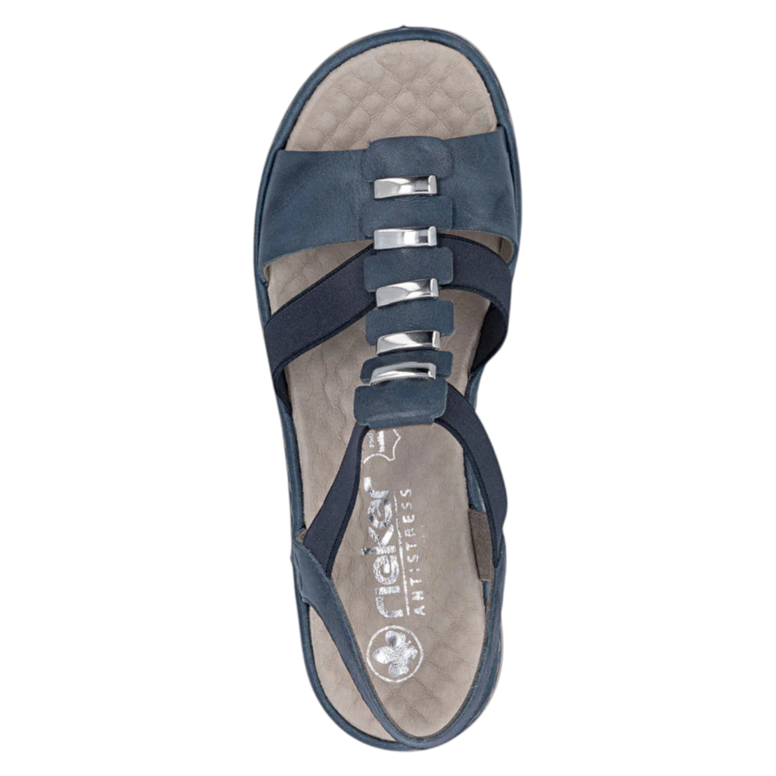 RIEKER 60452-12 – סנדל נשים כחול קליל עם נוחות שמרגישים כל היום