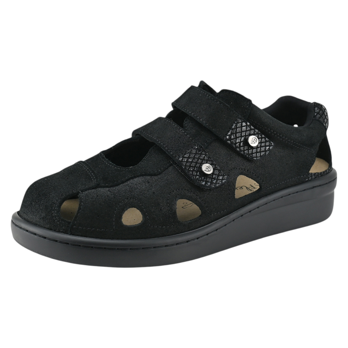 DR.F.FLEX סנדל רחב לנשים עם 2 סקוטשים רפידה נשלפת 4473-0537