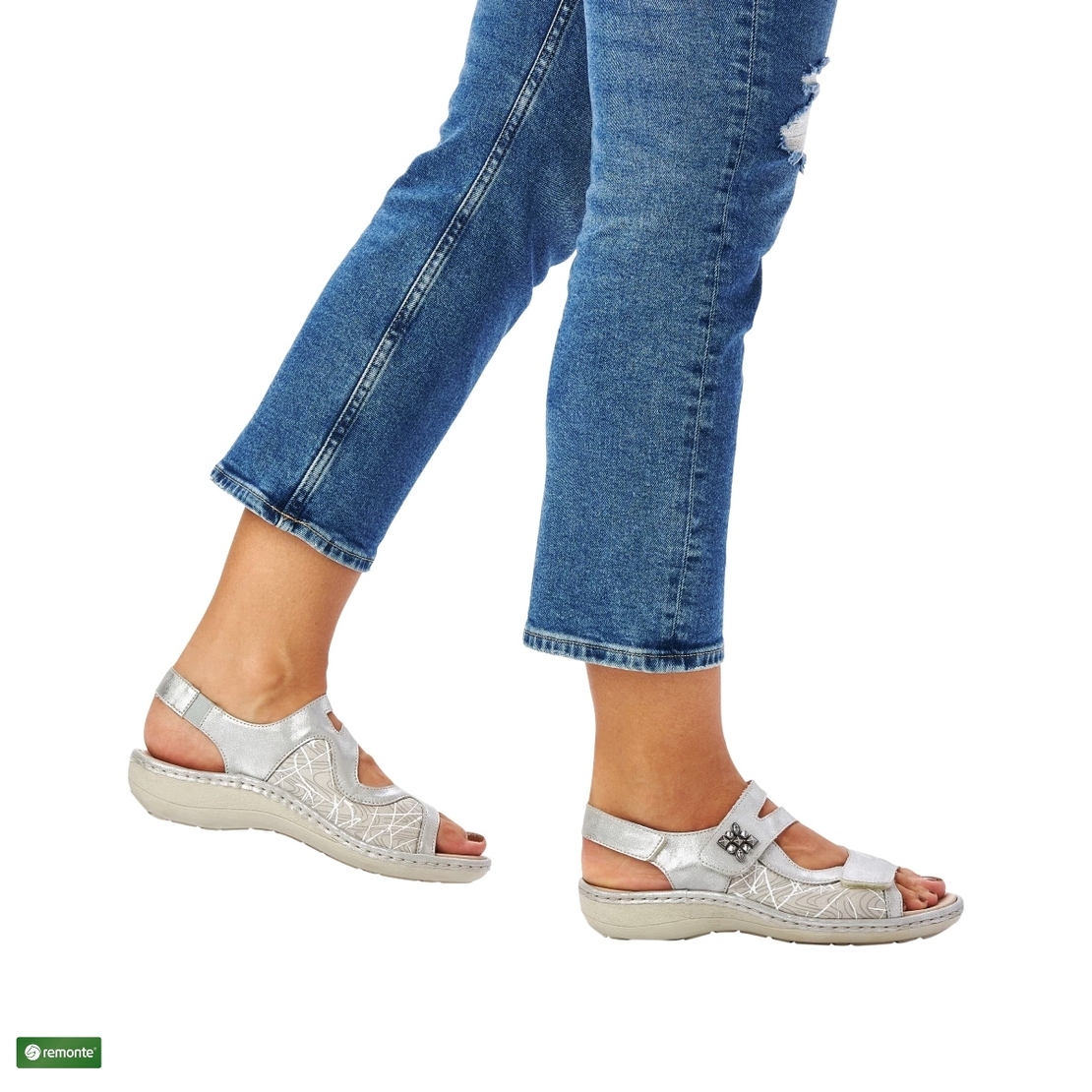 סנדל נוחות remonte דגם D7647-40 מבית Rieker מתאים לרגל רחבה