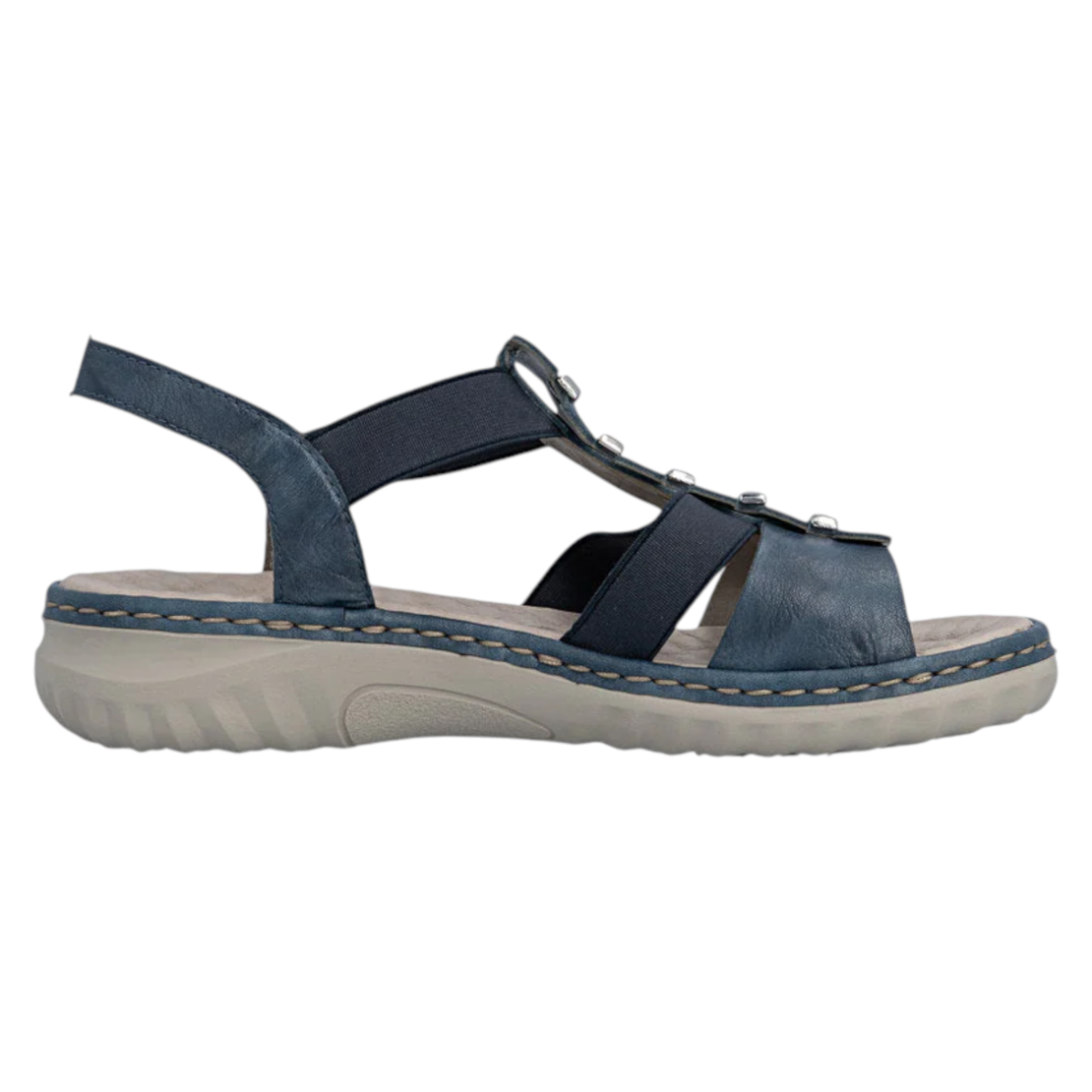 RIEKER 60452-12 – סנדל נשים כחול קליל עם נוחות שמרגישים כל היום