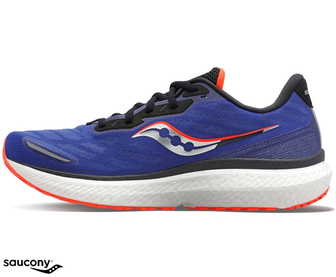 Saucony נעל ריצה לגברים TRIUMPH 19 כחול כתום