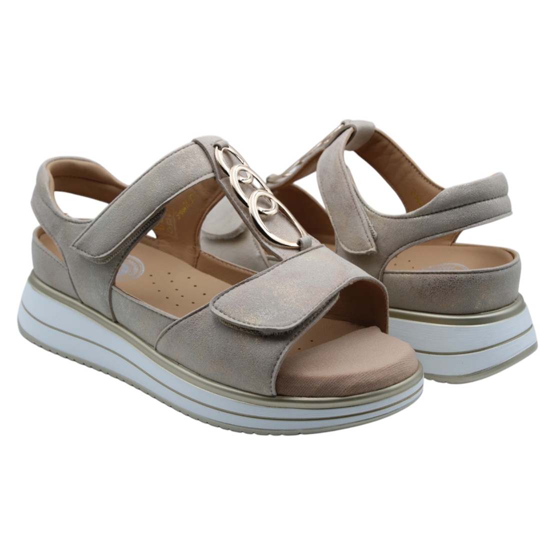 G Comfort S-664 סנדל נוחות אנטומי לנשים - עור רך ורצועות סקוטש - Copy 0