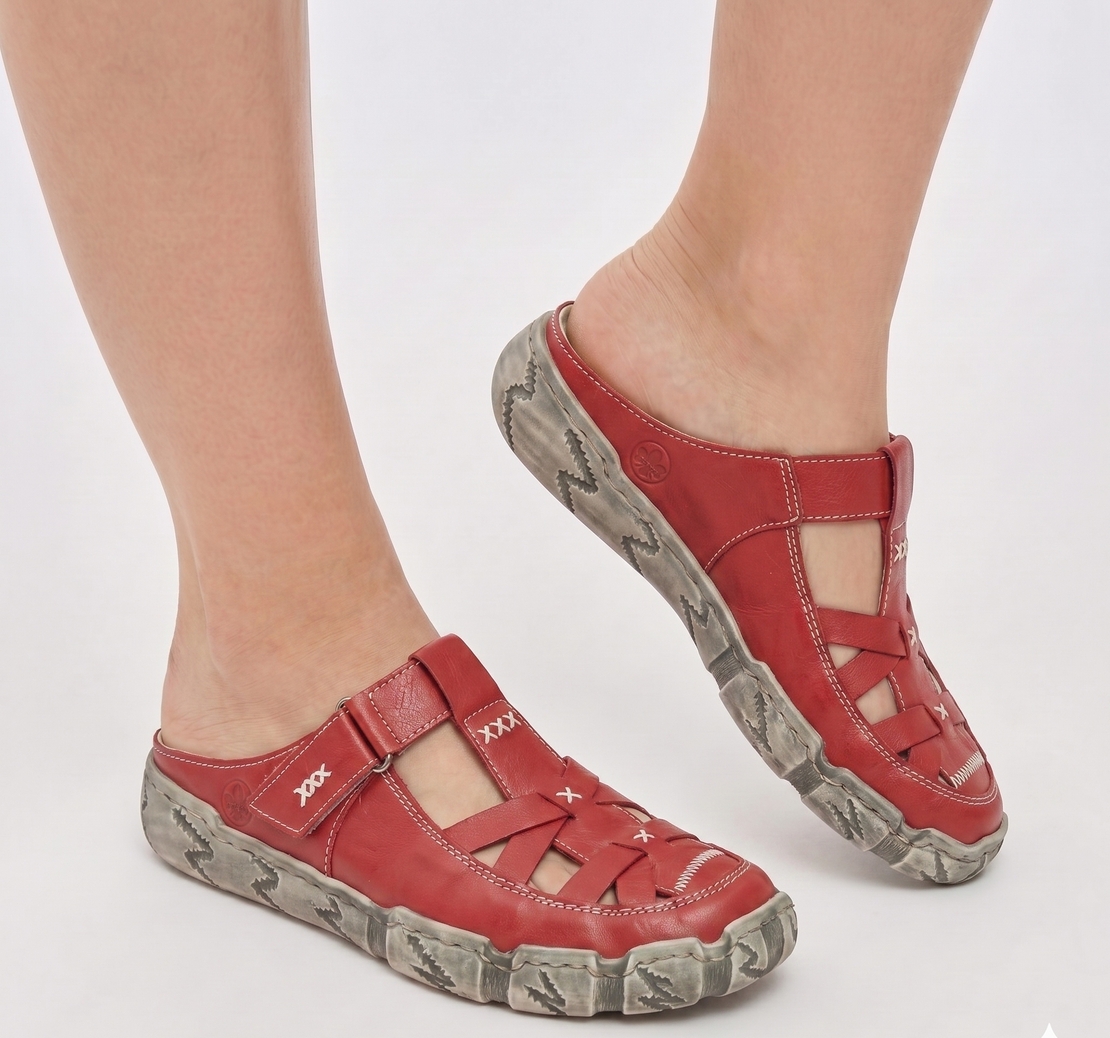 כפכף נוחות לנשים אנטומי Rieker דגם L0396-33 עד מידה 42 אדום