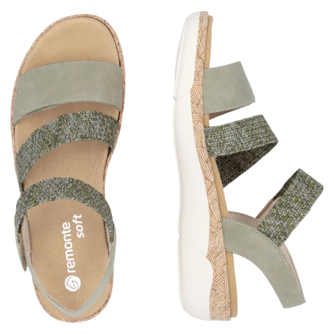 סנדל נשים נוח עם רצועות מתכווננות Remonte R6861-52 | מבית ריקר
