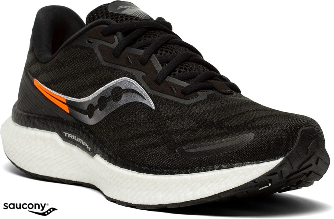 Saucony נעל ריצה לגברים TRIUMPH 19 שחור רחב WIDE