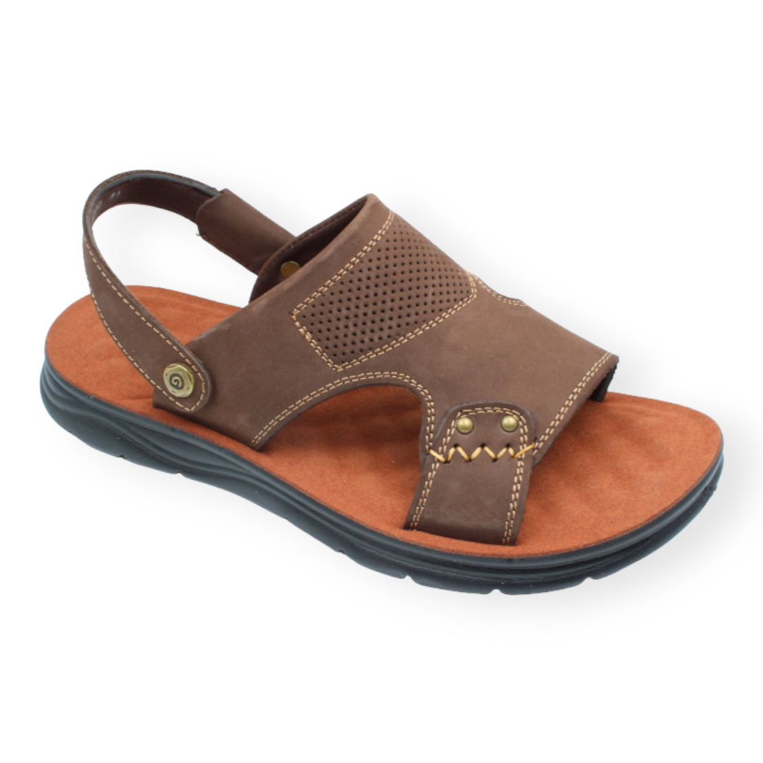 Hush Puppies כפכף/סנדל גבר פלה רחבה 344070 חום