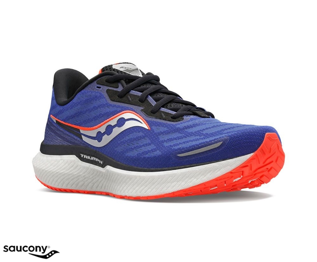 Saucony נעל ריצה לגברים TRIUMPH 19 כחול כתום