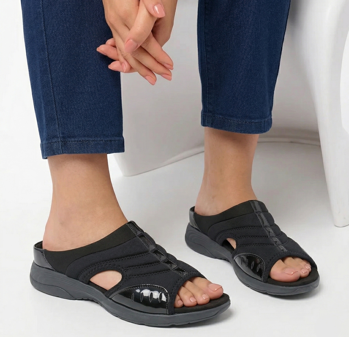 easy-spirit כפכף נוחות לנשים דגם TRACIEE2 שחור + לק