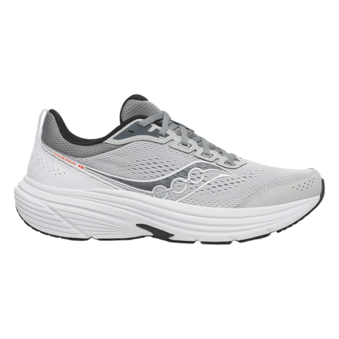נעלי ריצה והליכה לגברים Saucony Cohesion 19 - ריכוך VERSARUN אפור
