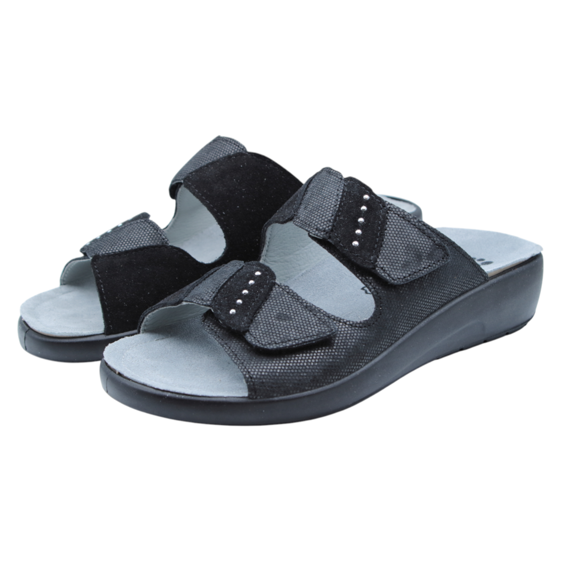 SOFTFLEX כפכף נוחות לנשים 2 סקוטשים 286 רפידה נשלפת -שחור