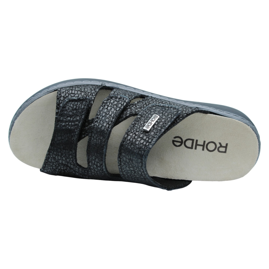 ROHDE כפכף נוחות 3 סקוטשים מדרס נשלף  5221-90 שחור