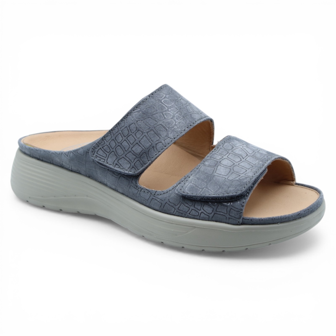 כפכף נוחות נשלף אורטופדי לנשים מעור נובוק G-Comfort S-8622 אפור - Copy 0