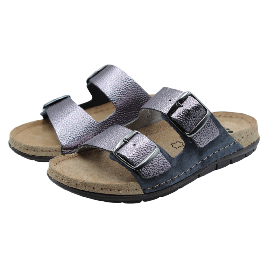 SOFTFLEX כפכף נוחות 2 אבזמים 2626 - כחול/פיוטר