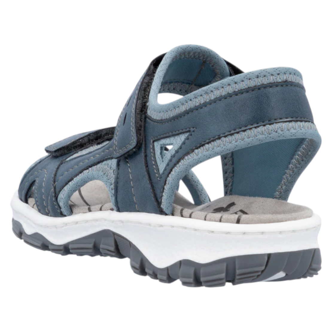 Rieker 68866-12 | סנדל נשים נוח בצבע כחול עם טכנולוגיית Antistress