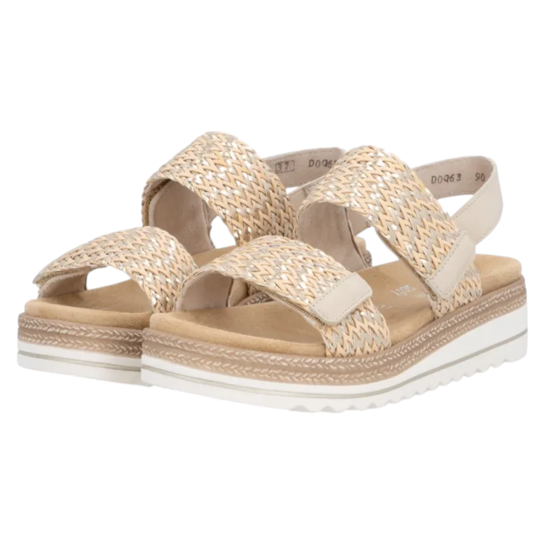 סנדל נוחות לנשים REMONTE D0Q63-90 - קל משקל עם הגבהה יציבה