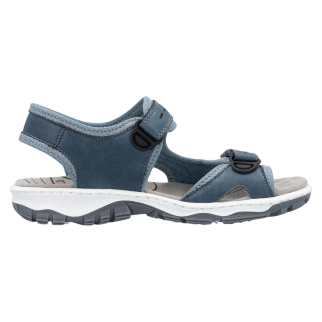 Rieker 68866-12 | סנדל נשים נוח בצבע כחול עם טכנולוגיית Antistress