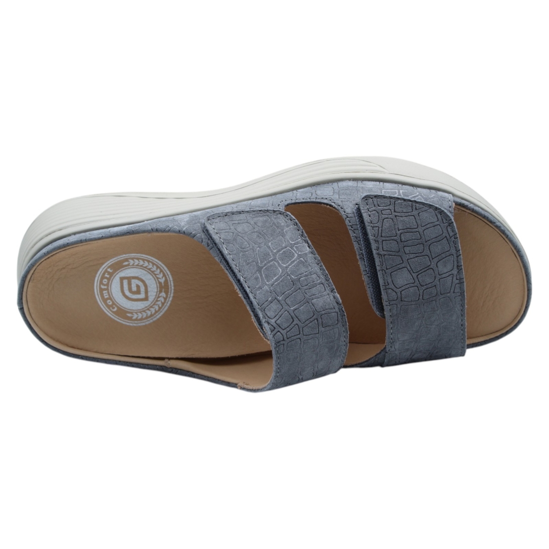 כפכף נוחות נשלף אורטופדי לנשים מעור נובוק G-Comfort S-8622 אפור - Copy 0