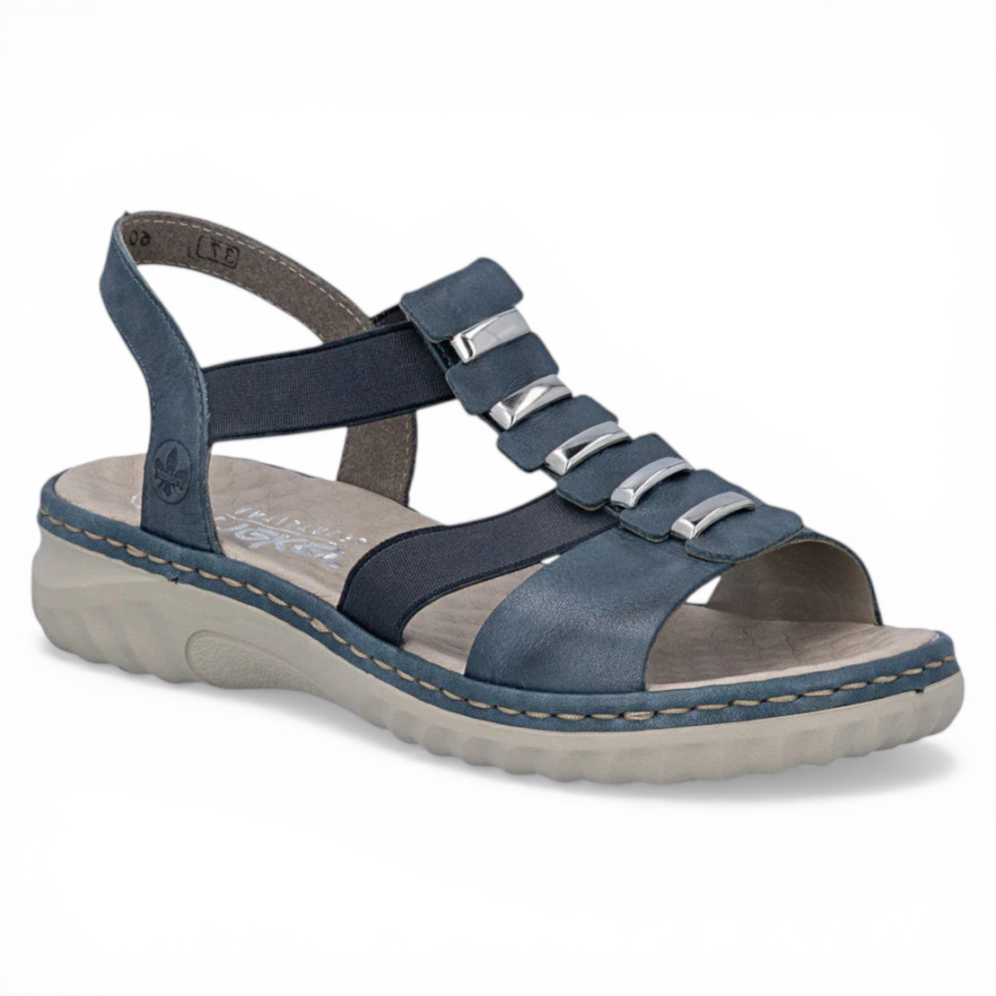 RIEKER 60452-12 – סנדל נשים כחול קליל עם נוחות שמרגישים כל היום